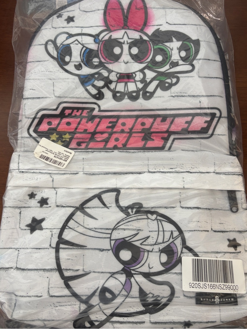 The Powerpuff Girls White Graphic Backpack
